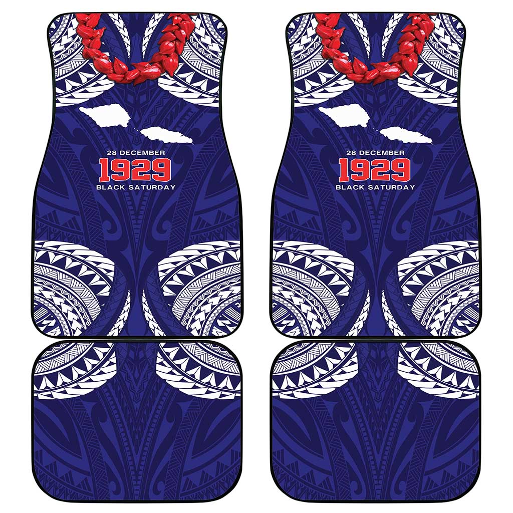 Samoa Black Saturday Car Mats Samoa mo Samoa with Blue Ula Fala