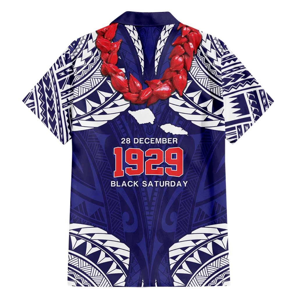 Samoa Black Saturday Family Matching Long Sleeve Bodycon Dress and Hawaiian Shirt Samoa mo Samoa with Blue Ula Fala