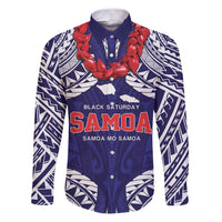 Samoa Black Saturday Family Matching Puletasi and Hawaiian Shirt Samoa mo Samoa with Blue Ula Fala