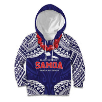 Samoa Black Saturday Kid Hoodie Samoa mo Samoa with Blue Ula Fala LT9 Hoodie Blue - Polynesian Pride