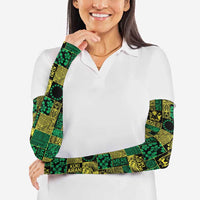 Cook Islands Mere Kiritimiti Arm Sleeves Pacific Patchwork Xmas Vibes - Polynesian Pride