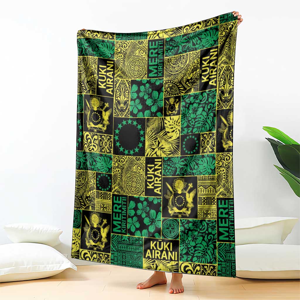 Cook Islands Mere Kiritimiti Blanket Pacific Patchwork Xmas Vibes - Polynesian Pride