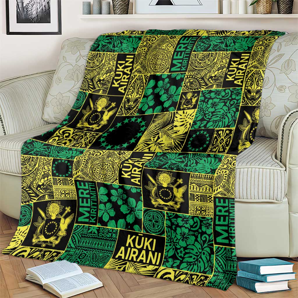 Cook Islands Mere Kiritimiti Blanket Pacific Patchwork Xmas Vibes - Polynesian Pride