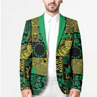 Cook Islands Mere Kiritimiti Blazer Pacific Patchwork Xmas Vibes - Polynesian Pride