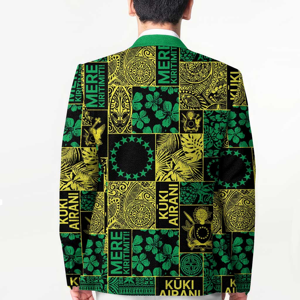 Cook Islands Mere Kiritimiti Blazer Pacific Patchwork Xmas Vibes - Polynesian Pride
