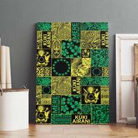 Cook Islands Mere Kiritimiti Canvas Wall Art Pacific Patchwork Xmas Vibes - Polynesian Pride