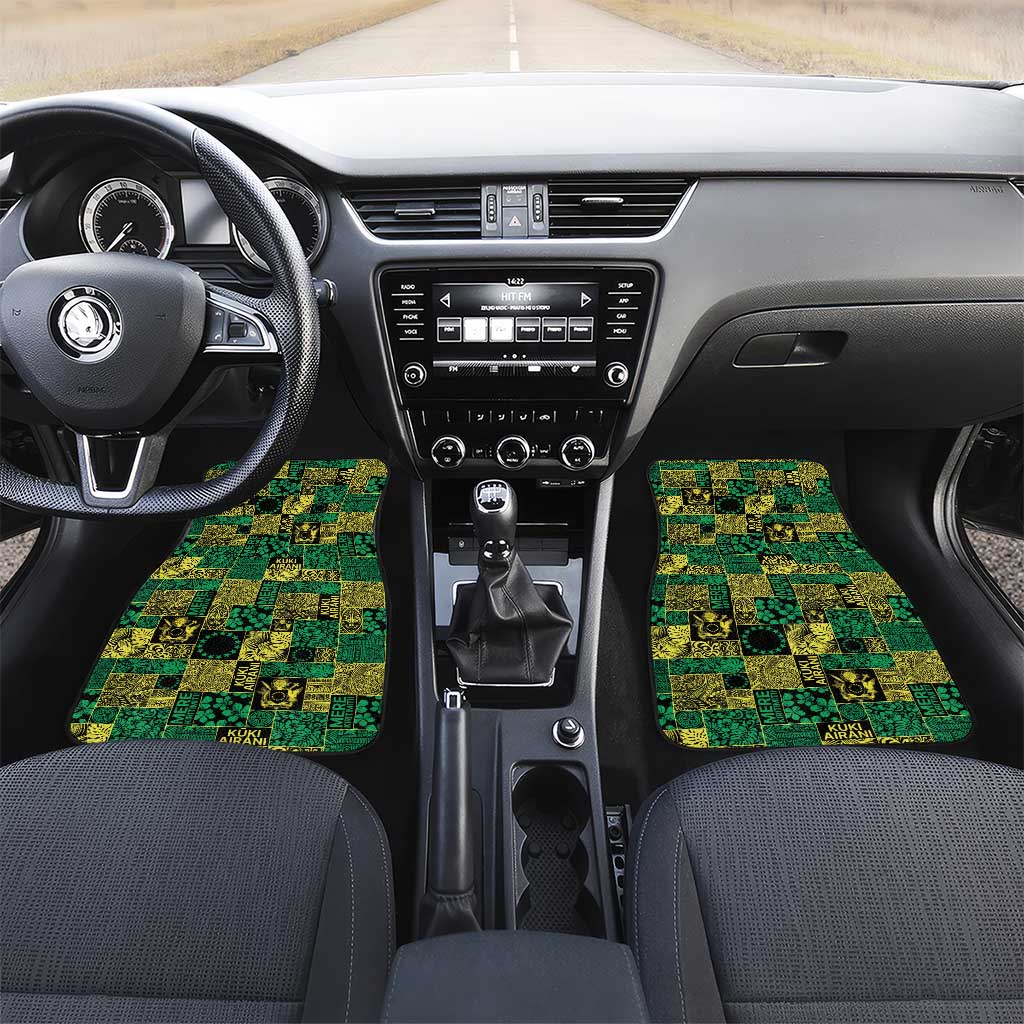 Cook Islands Mere Kiritimiti Car Mats Pacific Patchwork Xmas Vibes - Polynesian Pride