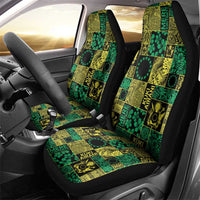 Cook Islands Mere Kiritimiti Car Seat Cover Pacific Patchwork Xmas Vibes - Polynesian Pride