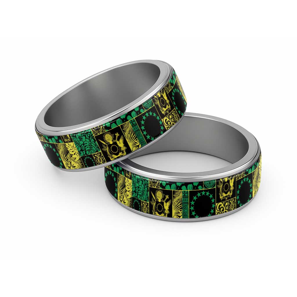 Cook Islands Mere Kiritimiti Classic Ring Pacific Patchwork Xmas Vibes - Polynesian Pride