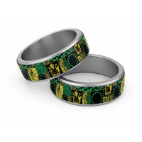 Cook Islands Mere Kiritimiti Classic Ring Pacific Patchwork Xmas Vibes - Polynesian Pride