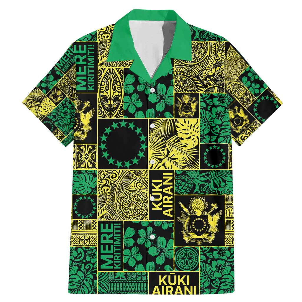 Cook Islands Mere Kiritimiti Family Matching Mermaid Dress and Hawaiian Shirt Pacific Patchwork Xmas Vibes - Polynesian Pride