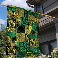 Cook Islands Mere Kiritimiti Garden Flag Pacific Patchwork Xmas Vibes - Polynesian Pride