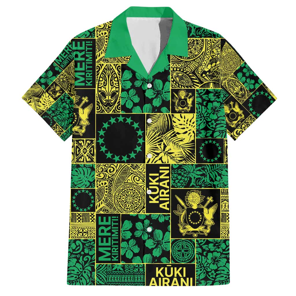 Cook Islands Mere Kiritimiti Hawaiian Shirt Pacific Patchwork Xmas Vibes - Polynesian Pride