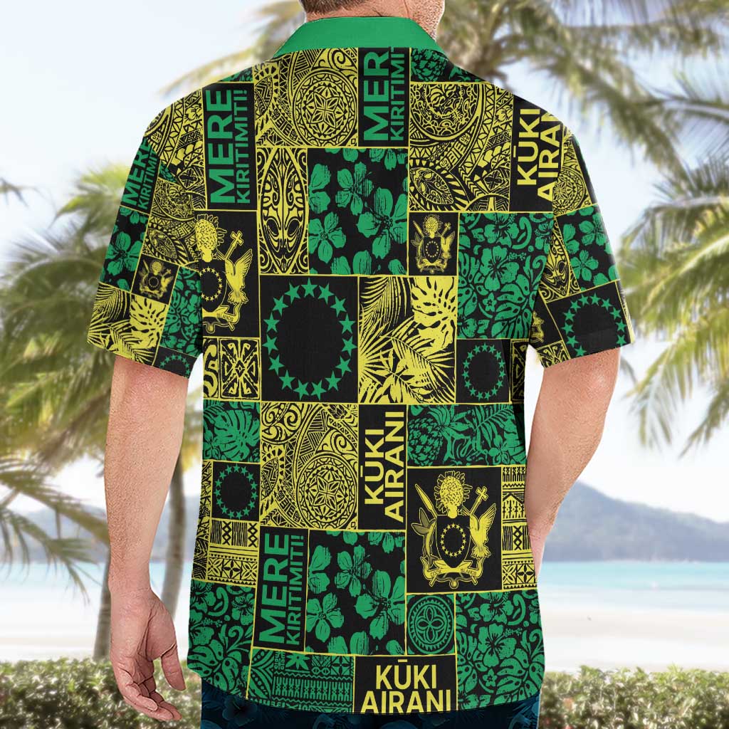 Cook Islands Mere Kiritimiti Hawaiian Shirt Pacific Patchwork Xmas Vibes - Polynesian Pride