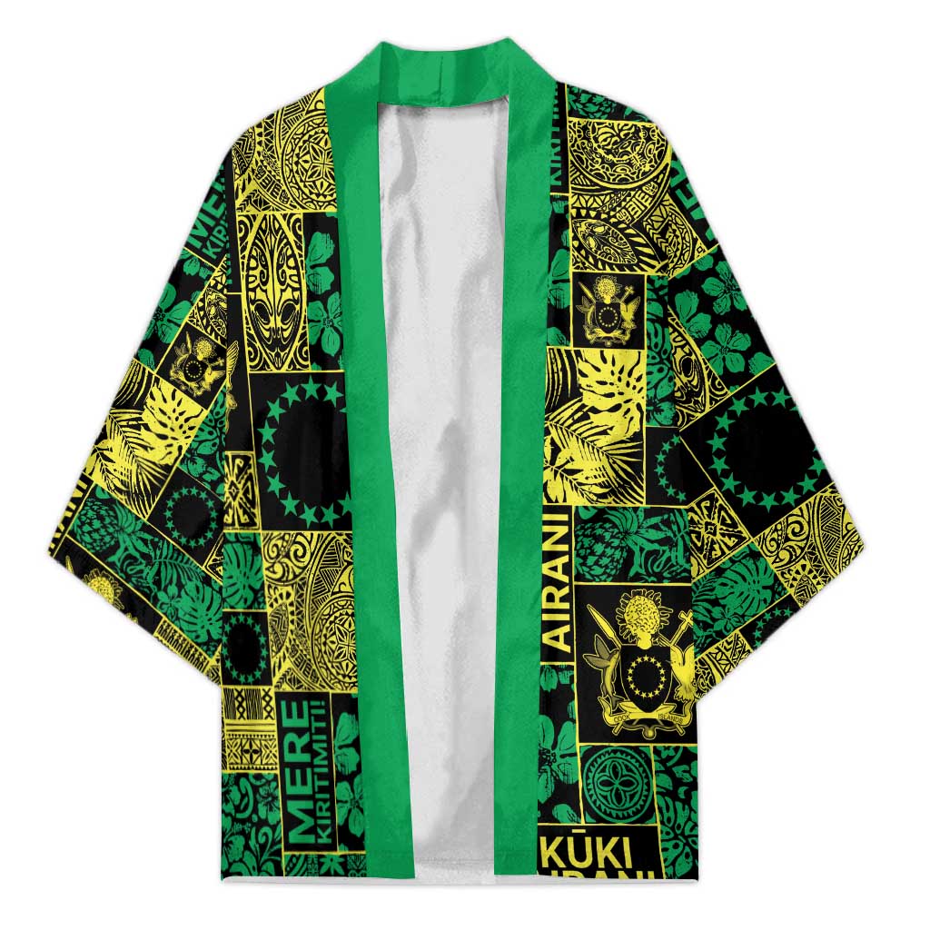 Cook Islands Mere Kiritimiti Kimono Pacific Patchwork Xmas Vibes - Polynesian Pride