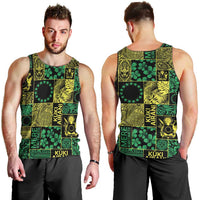 Cook Islands Mere Kiritimiti Men Tank Top Pacific Patchwork Xmas Vibes - Polynesian Pride
