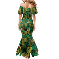 Cook Islands Mere Kiritimiti Mermaid Dress Pacific Patchwork Xmas Vibes - Polynesian Pride