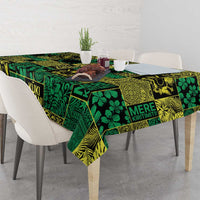 Cook Islands Mere Kiritimiti Tablecloth Pacific Patchwork Xmas Vibes - Polynesian Pride