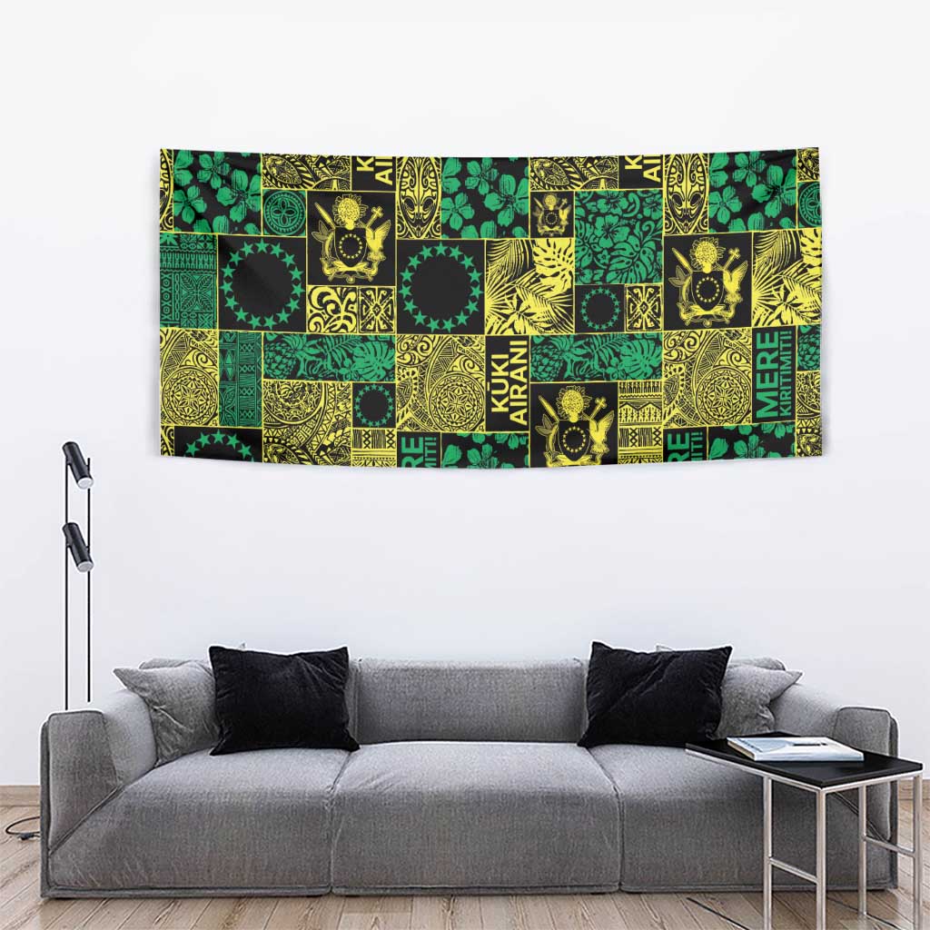 Cook Islands Mere Kiritimiti Tapestry Pacific Patchwork Xmas Vibes - Polynesian Pride