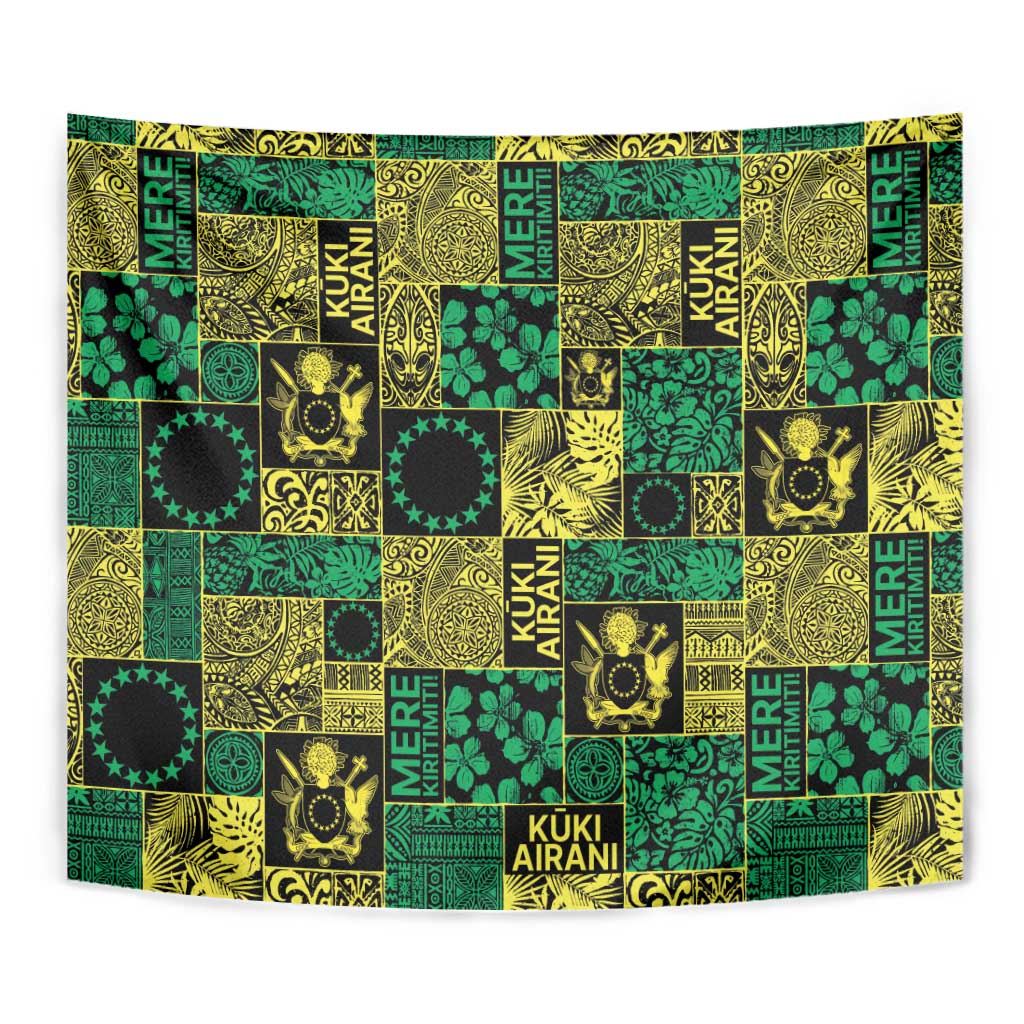 Cook Islands Mere Kiritimiti Tapestry Pacific Patchwork Xmas Vibes - Polynesian Pride