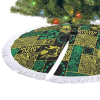Cook Islands Mere Kiritimiti Tree Skirt Pacific Patchwork Xmas Vibes - Polynesian Pride