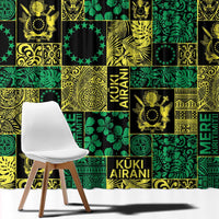 Cook Islands Mere Kiritimiti Window Curtain Pacific Patchwork Xmas Vibes - Polynesian Pride