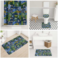 Solomon Islands Meri Kirihimete Bathroom Set Pacific Patchwork Xmas Vibes - Polynesian Pride