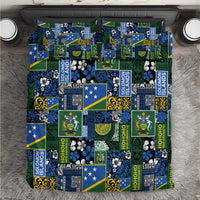 Solomon Islands Meri Kirihimete Bedding Set Pacific Patchwork Xmas Vibes - Polynesian Pride