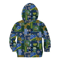 Solomon Islands Meri Kirihimete Kid Hoodie Pacific Patchwork Xmas Vibes - Polynesian Pride