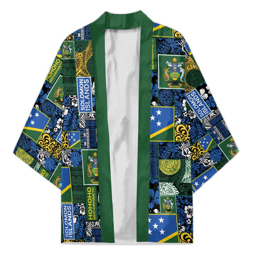 Solomon Islands Meri Kirihimete Kimono Pacific Patchwork Xmas Vibes - Polynesian Pride