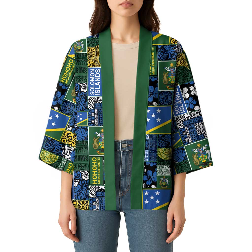 Solomon Islands Meri Kirihimete Kimono Pacific Patchwork Xmas Vibes - Polynesian Pride