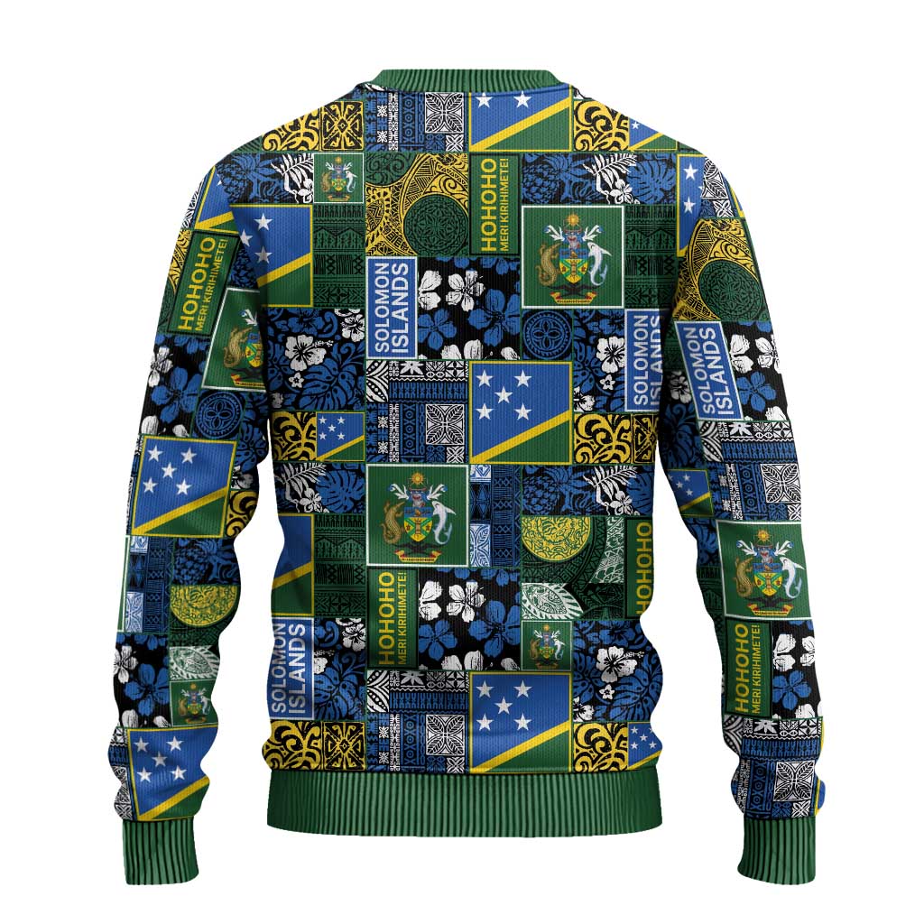 Solomon Islands Meri Kirihimete Ugly Christmas Sweater Pacific Patchwork Xmas Vibes - Polynesian Pride