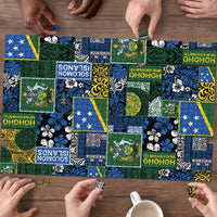 Solomon Islands Meri Kirihimete Puzzle Pacific Patchwork Xmas Vibes - Polynesian Pride