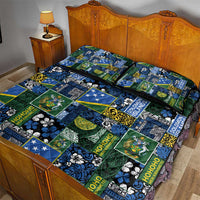 Solomon Islands Meri Kirihimete Quilt Bed Set Pacific Patchwork Xmas Vibes - Polynesian Pride