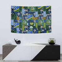 Solomon Islands Meri Kirihimete Tapestry Pacific Patchwork Xmas Vibes - Polynesian Pride