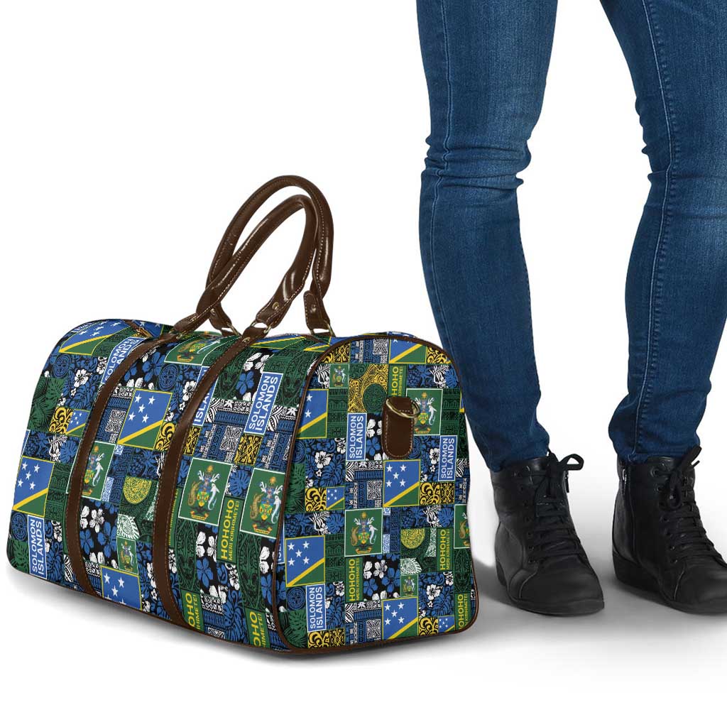 Solomon Islands Meri Kirihimete Travel Bag Pacific Patchwork Xmas Vibes - Polynesian Pride