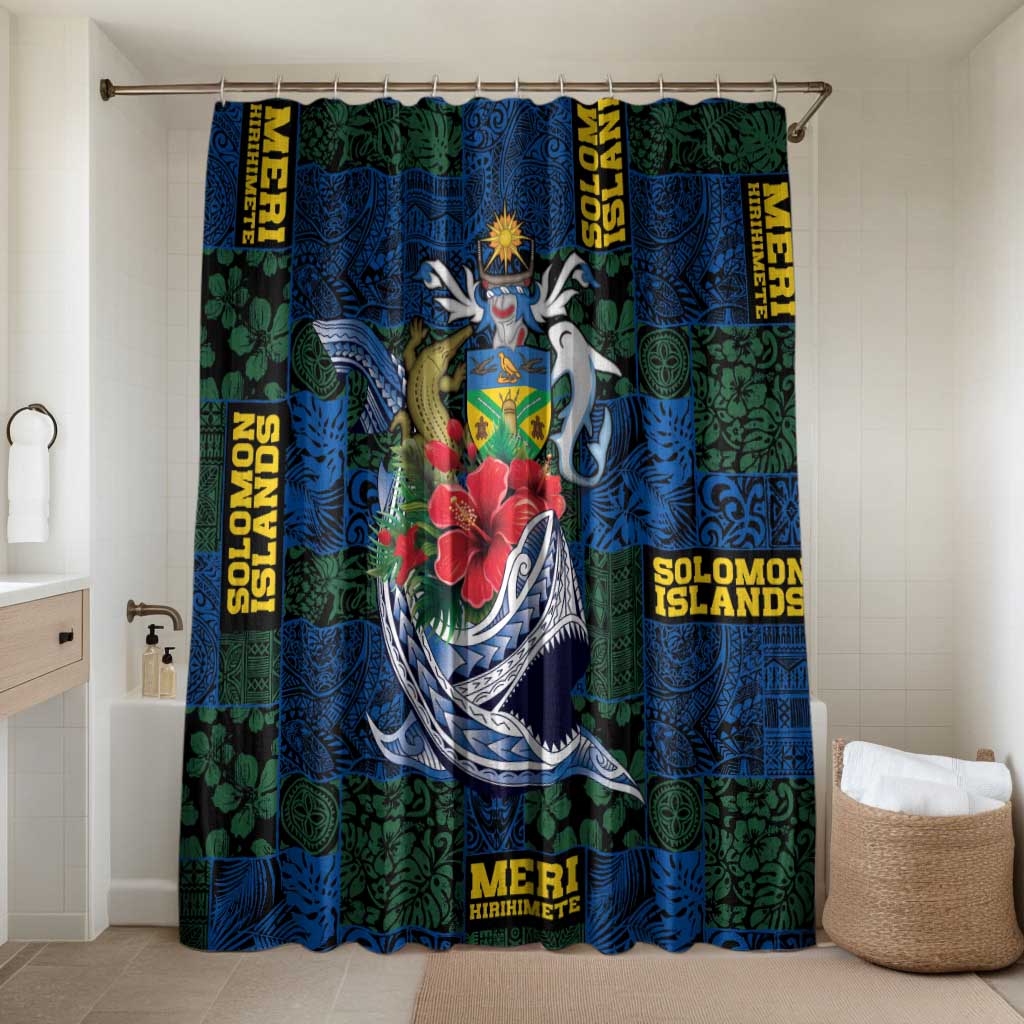 Solomon Islands Meri Kirihimete Bathroom Set Funny Santa Riding Shark - Polynesian Pride