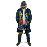 Solomon Islands Meri Kirihimete Cloak Funny Santa Riding Shark - Polynesian Pride