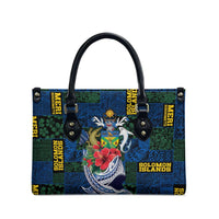 Solomon Islands Meri Kirihimete Leather Bag Funny Santa Riding Shark - Polynesian Pride