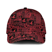 Black Tonga Kilisimasi Fiefia Classic Cap Pacific Patchwork Xmas Vibes - Polynesian Pride