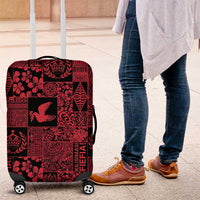 Black Tonga Kilisimasi Fiefia Luggage Cover Pacific Patchwork Xmas Vibes - Polynesian Pride