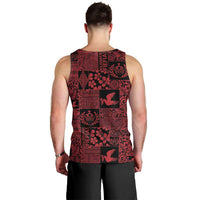 Black Tonga Kilisimasi Fiefia Men Tank Top Pacific Patchwork Xmas Vibes - Polynesian Pride