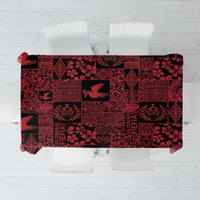 Black Tonga Kilisimasi Fiefia Tablecloth Pacific Patchwork Xmas Vibes - Polynesian Pride