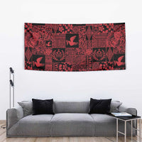 Black Tonga Kilisimasi Fiefia Tapestry Pacific Patchwork Xmas Vibes - Polynesian Pride