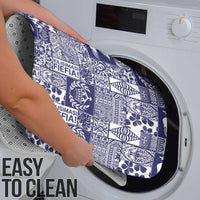 Blue Tonga Kilisimasi Fiefia Bathroom Set Pacific Patchwork Xmas Vibes - Polynesian Pride