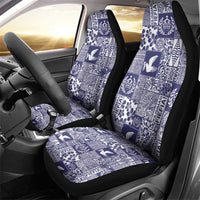 Blue Tonga Kilisimasi Fiefia Car Seat Cover Pacific Patchwork Xmas Vibes - Polynesian Pride