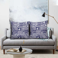 Blue Tonga Kilisimasi Fiefia Pillow Cover Pacific Patchwork Xmas Vibes - Polynesian Pride