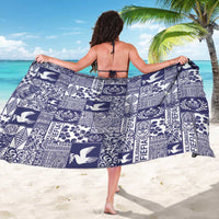 Blue Tonga Kilisimasi Fiefia Sarong Pacific Patchwork Xmas Vibes - Polynesian Pride
