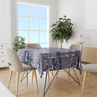 Blue Tonga Kilisimasi Fiefia Tablecloth Pacific Patchwork Xmas Vibes - Polynesian Pride