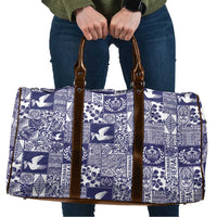 Blue Tonga Kilisimasi Fiefia Travel Bag Pacific Patchwork Xmas Vibes LT9 Blue - Polynesian Pride